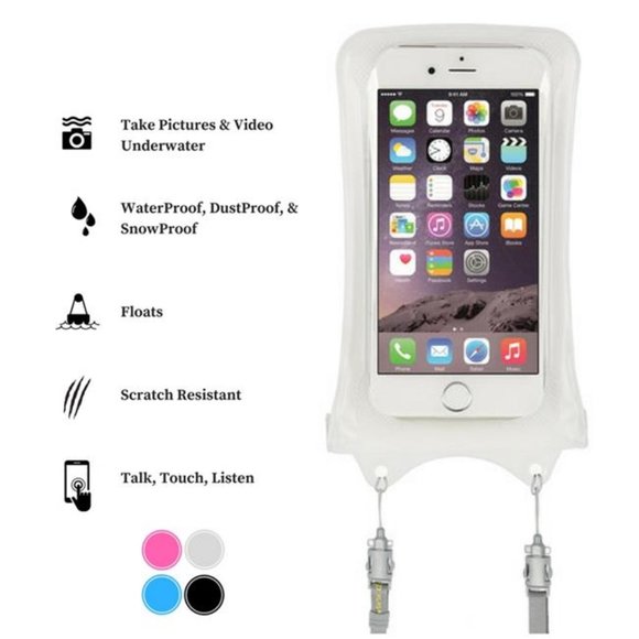 100% Waterproof Floating Phone Case byActual Color:White